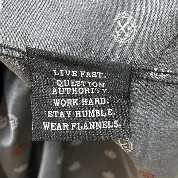 Dixxon Flannel Co Mens Lucky 13 Short Sleeve Button Up Shirt Size 3X Black - Picture 7 of 7